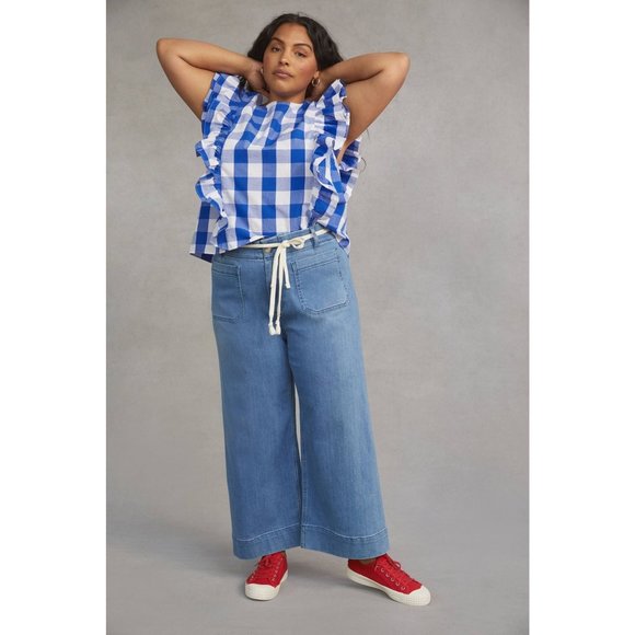 Anthropologie WHIT TWO Cascade Ruffled Blouse - Picture 7 of 15